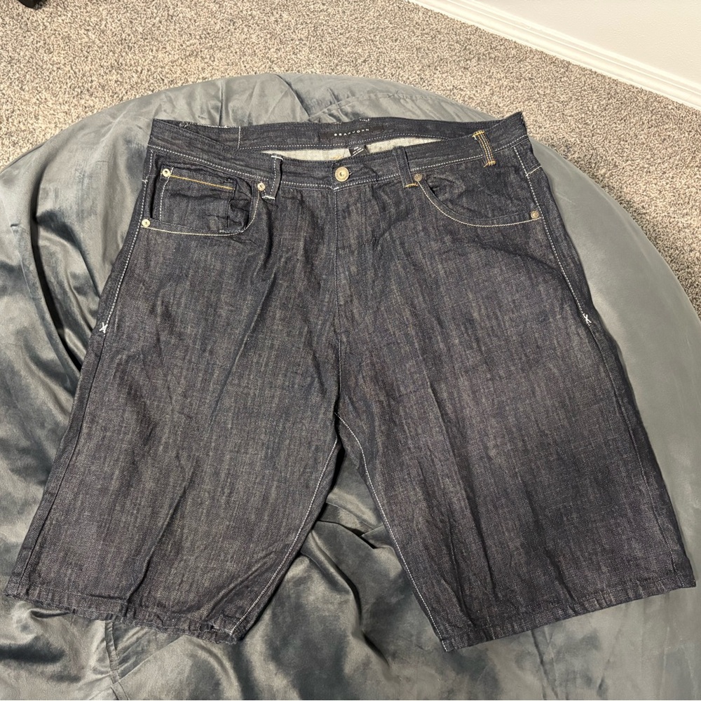 Sean John Black Jean Shorts Relaxed Fit